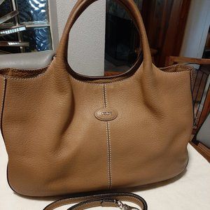 Tod's Shopping Media Leather Tote